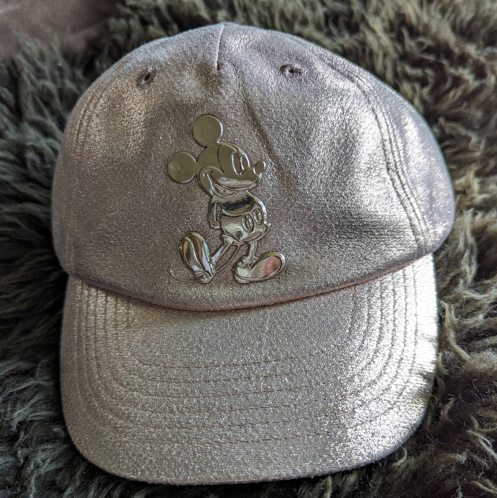 Disney rose gold toddler baseball hat